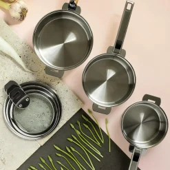 CRISTEL Lot de 3 couvercles plats 16/18/20 cm Strate Amovible