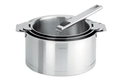 CRISTEL Set 3 casseroles Strate Amovible 16/18 /20 cm avec poignée inox