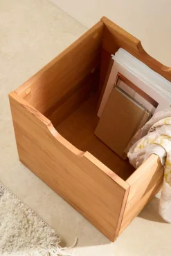 Cube de rangement bois massif Cyriel - Hêtre Massif