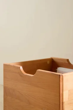 Cube de rangement bois massif Cyriel - Hêtre Massif