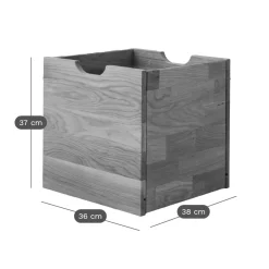 Cube de rangement bois massif Cyriel - Hêtre Massif