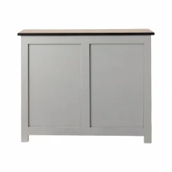 Desserte bois massif 2 portes 2 tiroirs Embellie - Gris