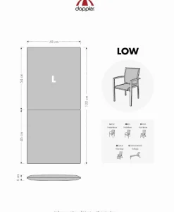 DOPPLER Coussins de Chaise Nature en Tissus Recyclé - Gris Anthracite