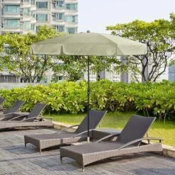 DOPPLER Parasol Rond ⌀ 200 cm Sunline en Acier - Beige Nature