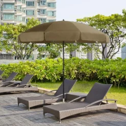 DOPPLER Parasol Rond ⌀ 250 cm Sunline en Acier - Taupe