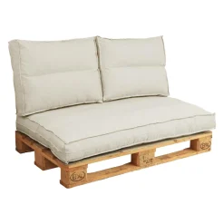 Dossier coussin palette recyclé Heva - Ecru