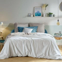 Drap coton bio Fil & Sens - Blanc - 180 x 290 cm