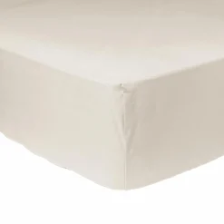 Drap housse coton bio Thaïs - Dune - 160 x 200 cm