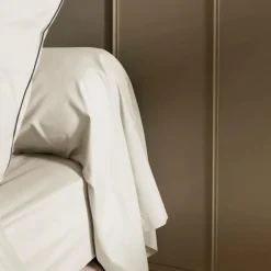 Drap housse coton bio Thaïs - Dune - 160 x 200 cm