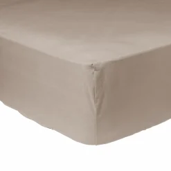 Drap housse coton bio Thaïs - Ficelle - 140 x 190 cm