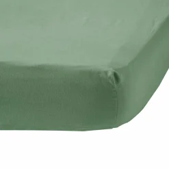 Drap housse coton lin Valentine - Vert Amande - 160 x 200 cm