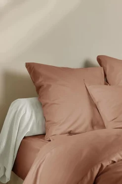 Drap housse coton lin Valentine - Pêche de Vigne - 140 x 190 cm