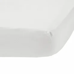 Drap housse coton lin Valentine - Blanc - 140 x 190 cm