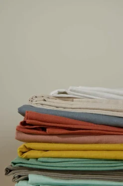 Drap housse coton lin Valentine - Blanc - 140 x 190 cm