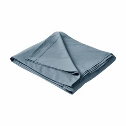 Drap plat coton lin Valentine - Bleu Gris - 240 x 300 cm