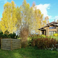 EKJU Composteur 630 L en Bois Ezio