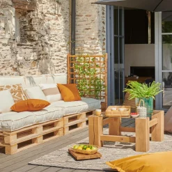 EKJU Jardinière avec Trellis en Bois Elsie