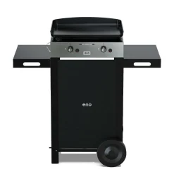 ENO Ensemble Plancha et Chariot Initial Gaz 50 en Acier Noir et Inox