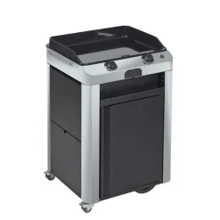 ENO Ensemble Plancha Fusion Gaz 60 et Chariot - Acier Gris/Inox