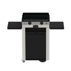 ENO Ensemble Plancha Fusion Gaz 60 et Chariot - Acier Gris/Inox