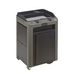 ENO Ensemble Plancha Fusion Gaz 60 et Chariot - Acier Gris