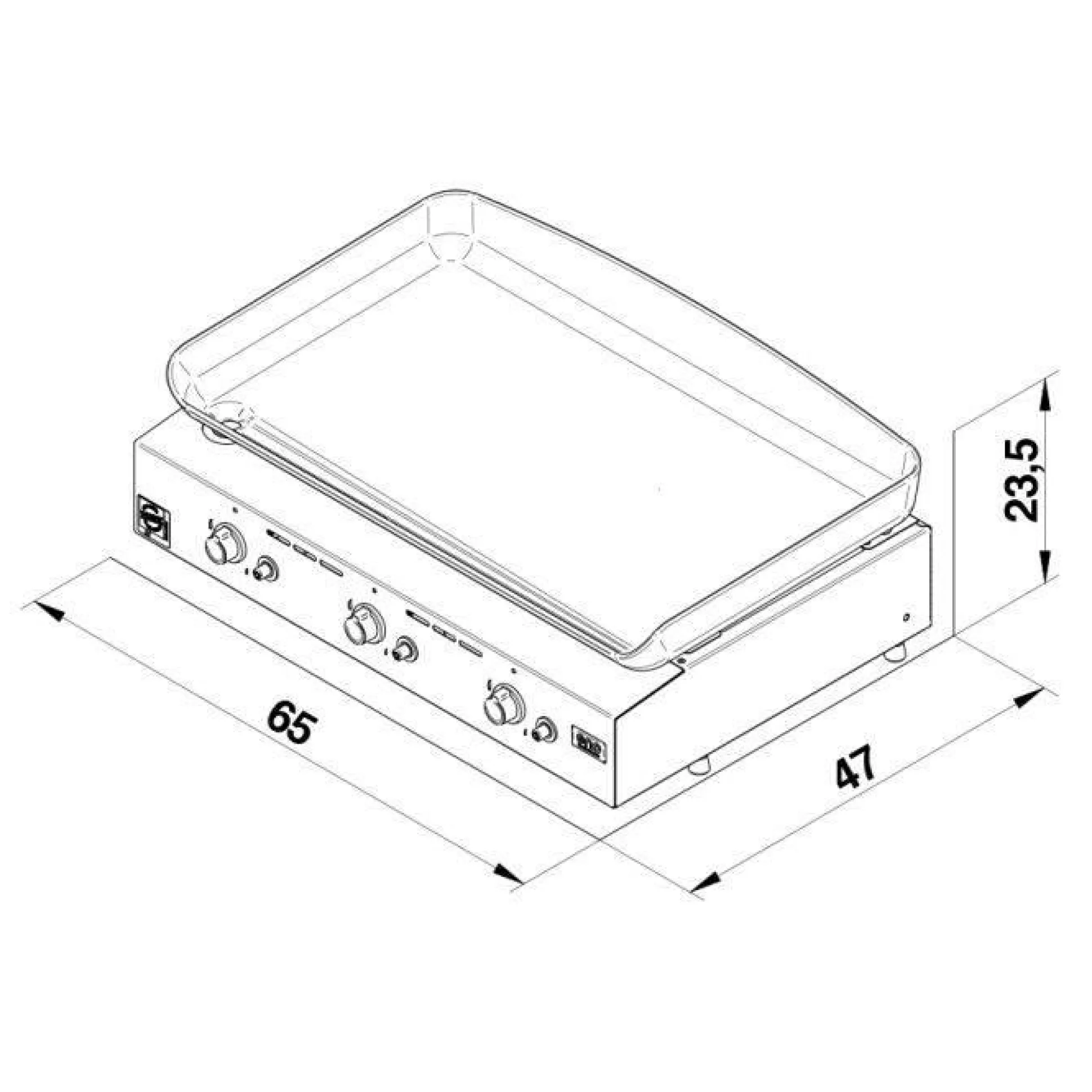 ENO Plancha Initial Gaz 65 en Inox