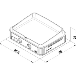 ENO Plancha sign Gaz 65 en Inox