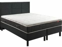 EPEDA Ensemble 5 en 1 Boxspring Enchanteur - Gris - 2 x 90 x 200 cm