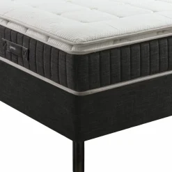 EPEDA Ensemble 5 en 1 Boxspring Enchanteur - Gris - 2 x 90 x 200 cm