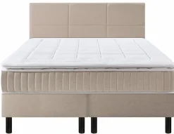 EPEDA Ensemble 5 en 1 Boxspring Enchanteur - Lin - 2 x 90 x 200 cm