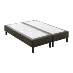 EPEDA Ensemble 5 en 1 Boxspring Enchanteur - Gris - 2 x 100 x 200 cm