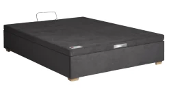 EPEDA Sommier coffre 34 cm Hercule - Gris Béton - 140 x 190 cm