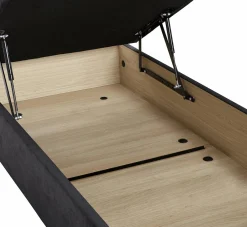 EPEDA Sommier coffre 34 cm Hercule - Gris Béton - 140 x 190 cm