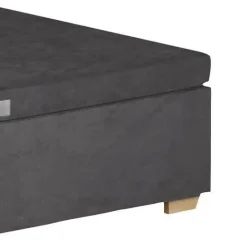 EPEDA Sommier coffre 34 cm Hercule - Gris Béton - 2 x 90 x 200 cm