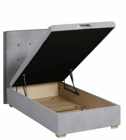 EPEDA Sommier coffre 34 cm Hercule - Gris Souris - 90 x 200 cm