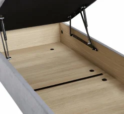 EPEDA Sommier coffre 34 cm Hercule - Gris Souris - 2 x 90 x 200 cm