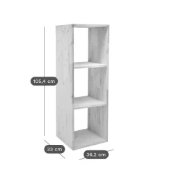 Etagère bois massif 3 cases Elio