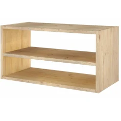 Etagère bois massif 2 cases horizontales Elio