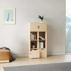 Etagère bois massif 4x2 cases Elio