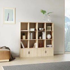 Etagère bois massif 4x4 cases Elio