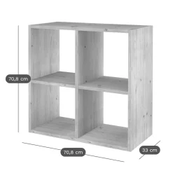 Etagère bois massif 2x2 cases Elio