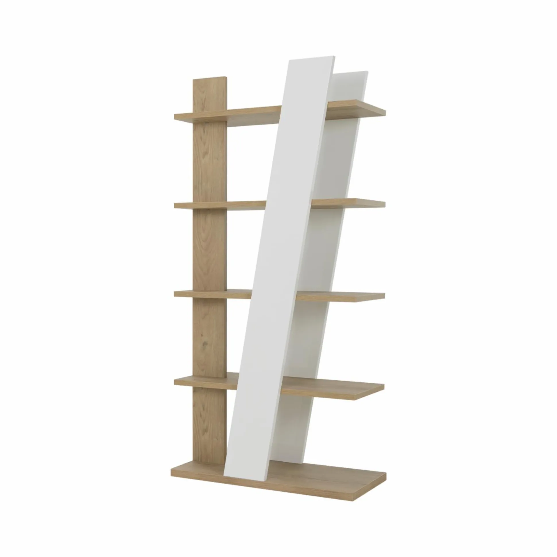 Etagère décor bois et blanc Gustave