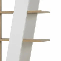 Etagère décor bois et blanc Gustave