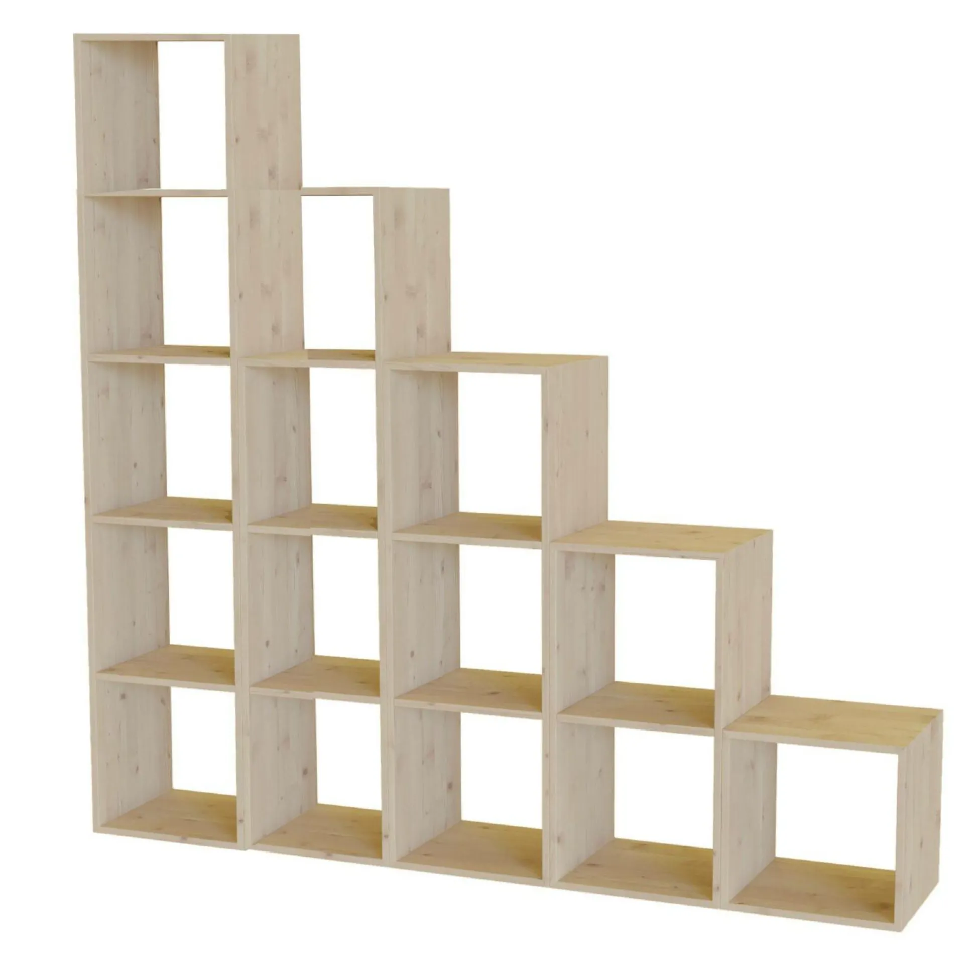 Etagère escalier bois massif grande version Elio