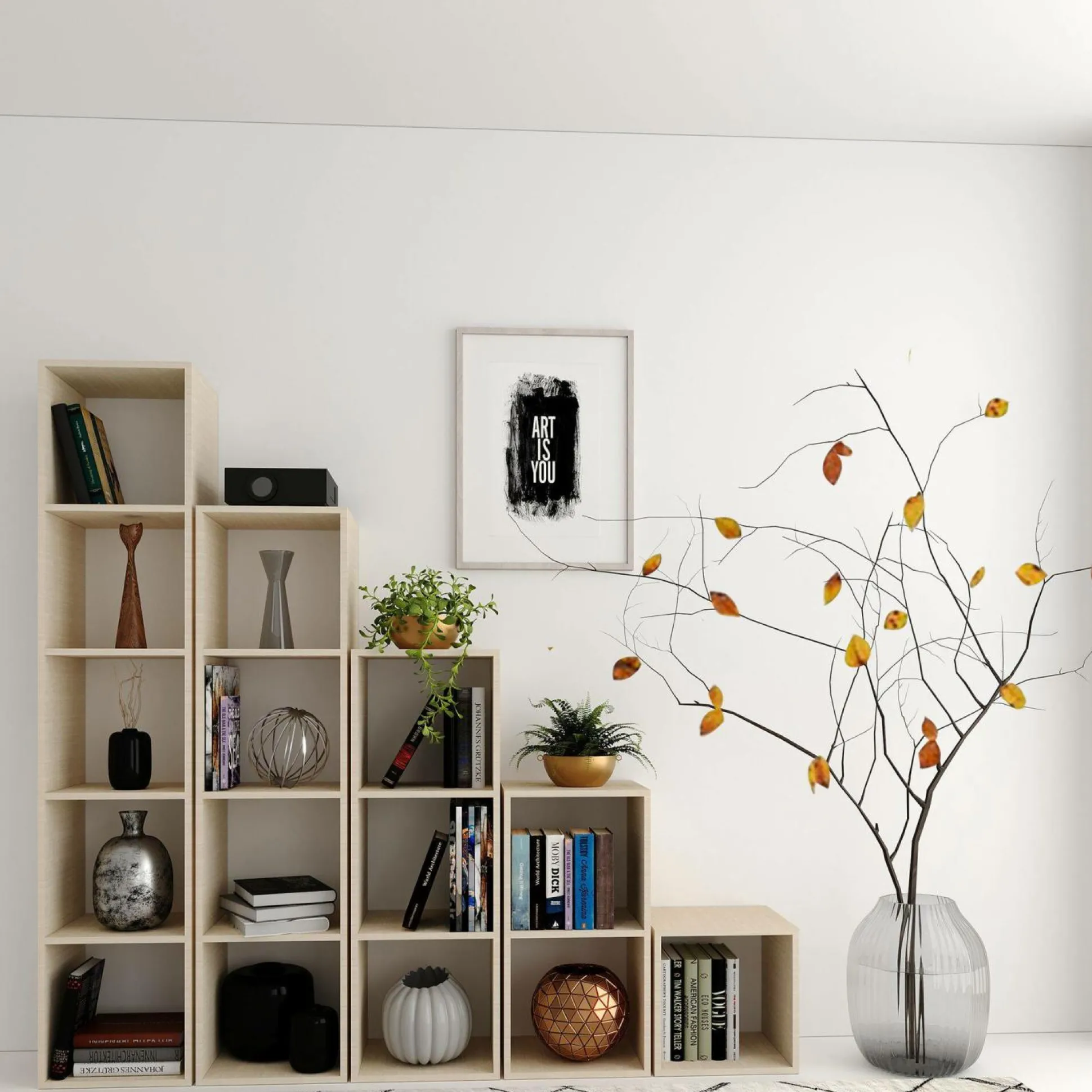 Etagère escalier bois massif grande version Elio