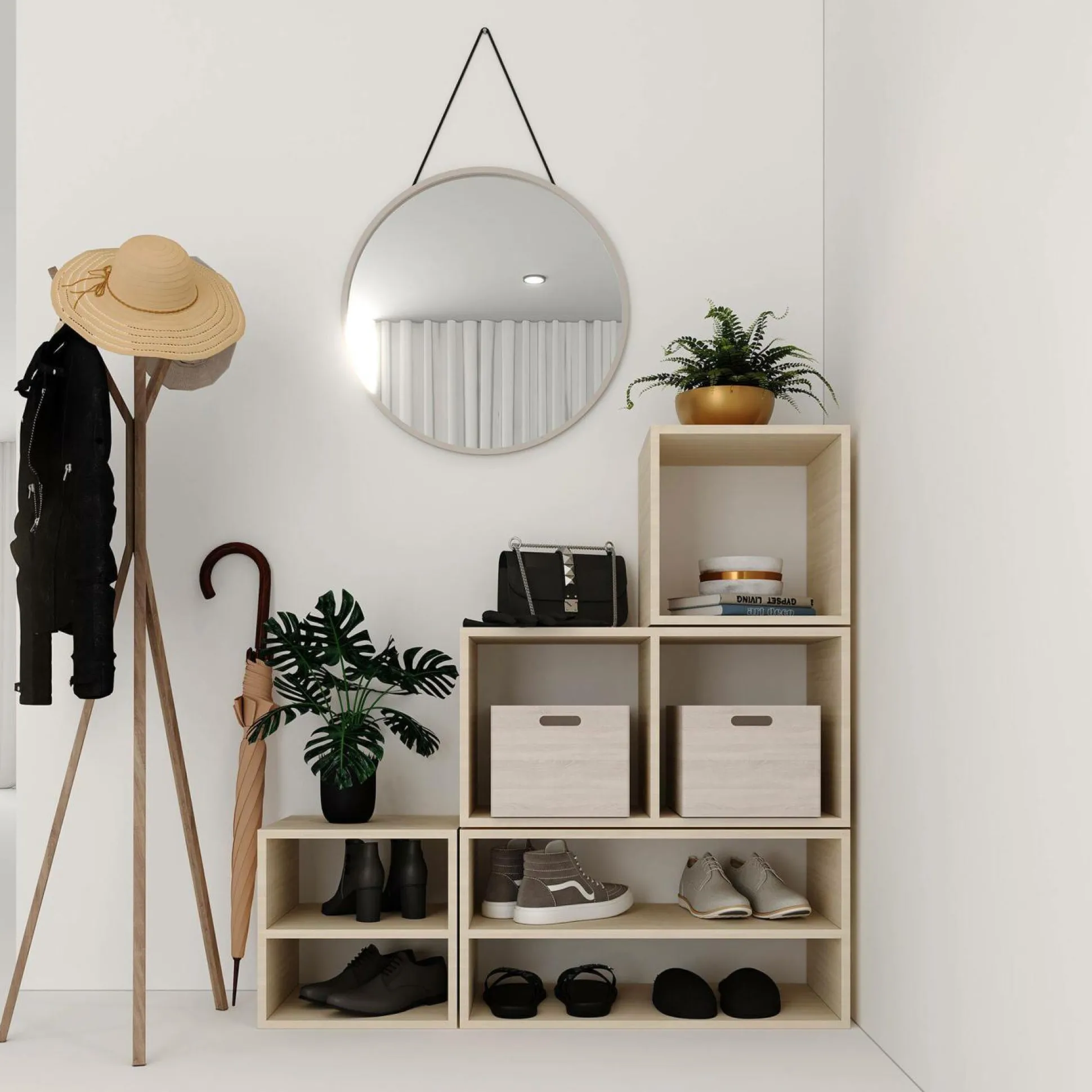 Etagère escalier bois massif petite version Elio