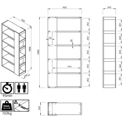 Etagère haute Ella 90
