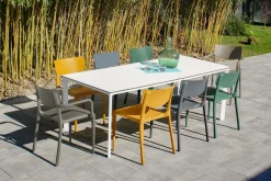 EZPELETA Lot de 2 Fauteuils Empilables Town - Taupe