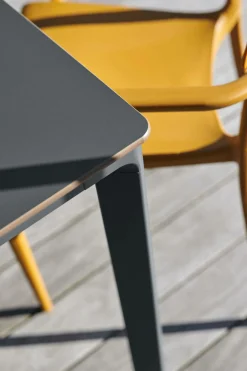 EZPELETA Lot de 2 Fauteuils Empilables Town - Anthracite