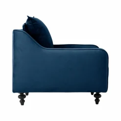 Fauteuil velours Orso - Bleu